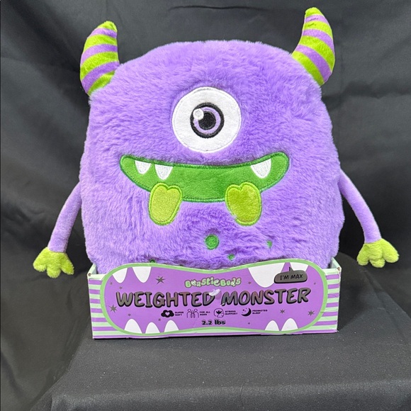 Beastie Buds Other - Purple and Green Weighted Monster Plush by